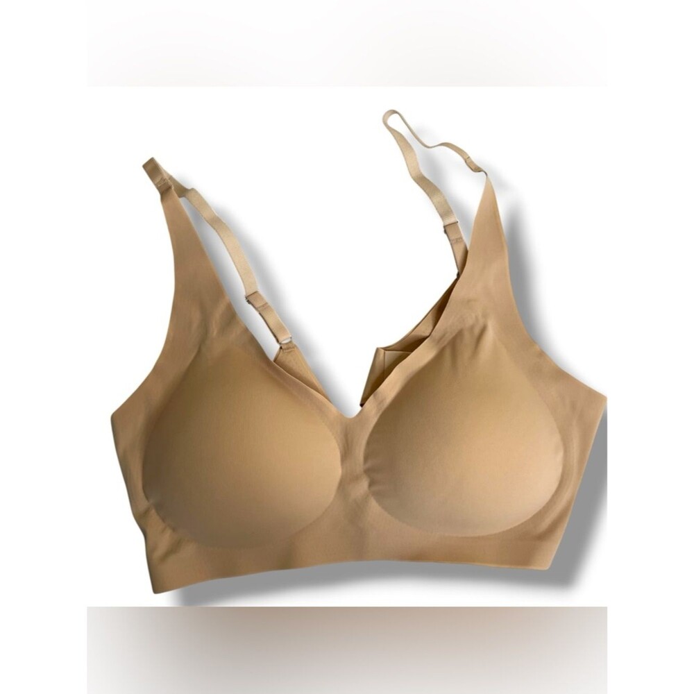 New Seamless Nude Wireless Bra Adjustable Straps Lightly Lined T Shirt Women XL